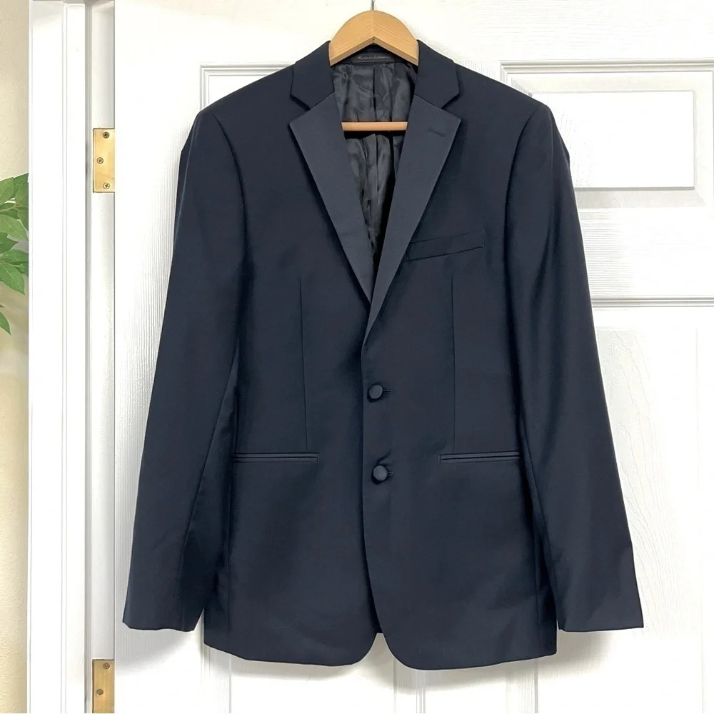CALVIN KLEIN Extreme Fit 100% Wool black blazer men’s size 38R luxury